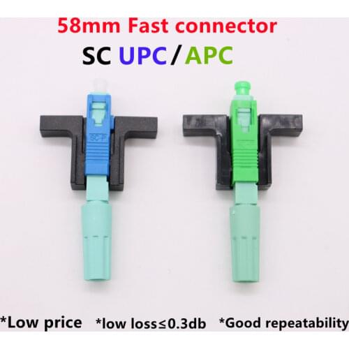 High Quality 58MM SC APC SM Single-Mode Optical Connector FTTH Tool Cold Connector Tool Fiber Optic Fast Connnector SC UPC