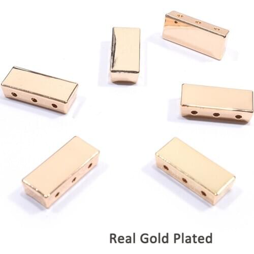 Boho Japanese Miuki Beads Real Gold Plated Tila Beads Summer Jewelry 2020 Metal Hematite Arrow Square Beads for Jewelry Making