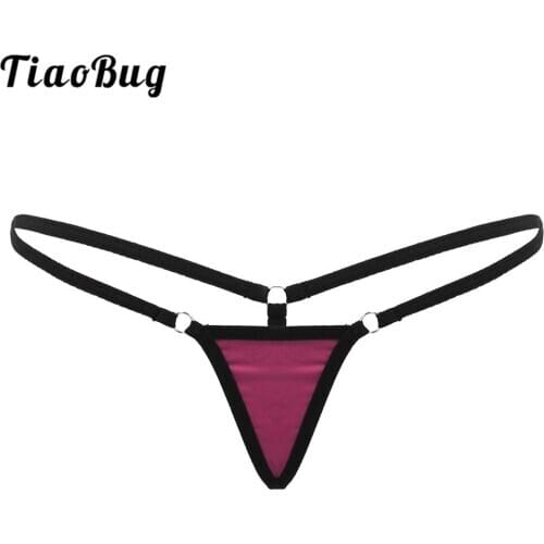 Womens Erotic Panties Sexy Lingerie Open Butt Micro G-String Thong Female Stretchy Breathable Mini Triangle Coverage Underwear