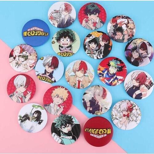 1pcs Anime My Hero Academia Cosplay Badge Cartoon Boku no Hero Academia Brooch Pins Izuku Collection bags Badges for Backpacks