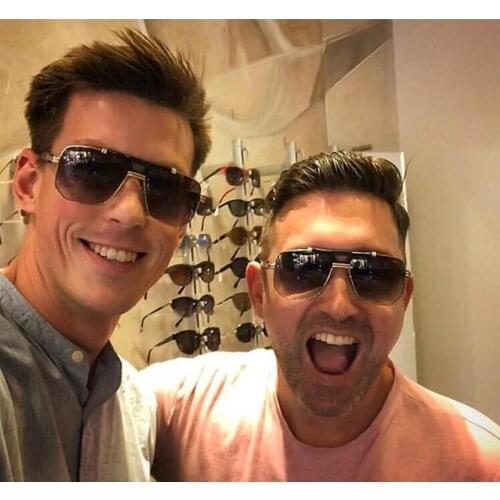 Zowensyh big size 990 metal sunglasses personality hipster sun glasses men women large frame Conjoined Vintage Eyeglasses