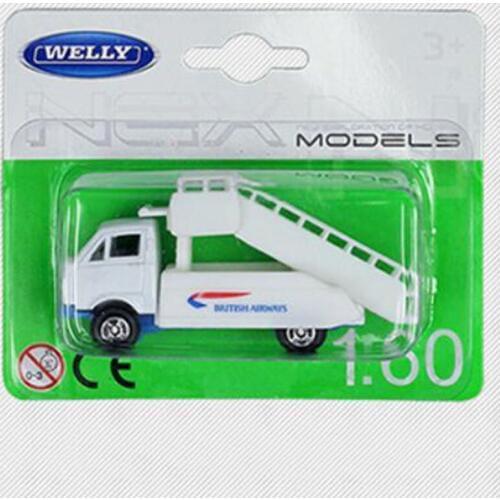 1:60 Scale Metal Alloy Taxi AirPort Bus Car Tractor Truck Stair Luggage Cart Police Pocket Car Model Diecast Vehicles Toys