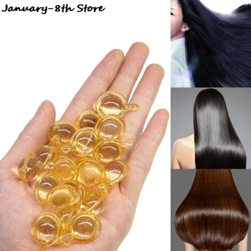 10pcs Hair Vitamin Capsule Pro Keratin Complex Oil Smooth Silky Hair Serum Moroccan Oil Anti Hair Loss Hair Mask Repair Damaged