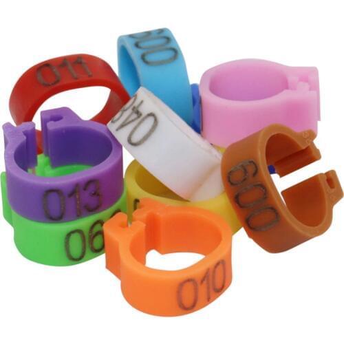 100 Pcs Pigeon Rings 8mm Digital Bayonet Identification Ring Width 5mm Opening Pigeon Ring Pigeon Foot Ring Pigeon Supplies