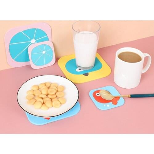 2Pcs/Set Tableware Mats Placemat Washable Heat Insulation Non-Slip Practical Kitchen Tools Tea Cup Milk Mug Coffee Coaster New