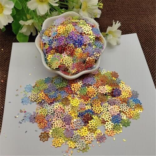 25g 9mm Mixed Color Flower Sewing Garment Accessories,Clothing Petals Accessories,DIY Sequins Scrapbooking Shakes