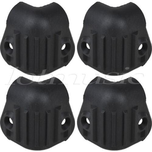4Pcs Black Hard Plastic Guitar Amp Amplifier Speaker Cabinet Corner Protectors M