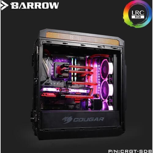 Barrow Acrylic Board as Water Channel use for COUGAR Gemini T Computer Case use Both CPU and GPU Block RGB Light to AURA