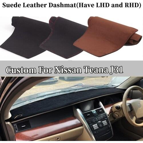 Accessories Car-styling Suede Leather Dashmat Dashboard Cover Dash Mat Carpet Custom For Nissan Teana J31 2003 2004 2005 2007
