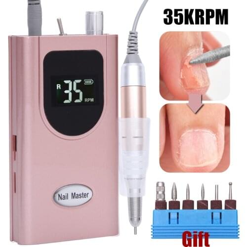 30W Rechargeable Nail Dril 35000RPM Portable Nail Drill Manicure Set File Nail Pen Machine With Battery Nail Grinding Machine