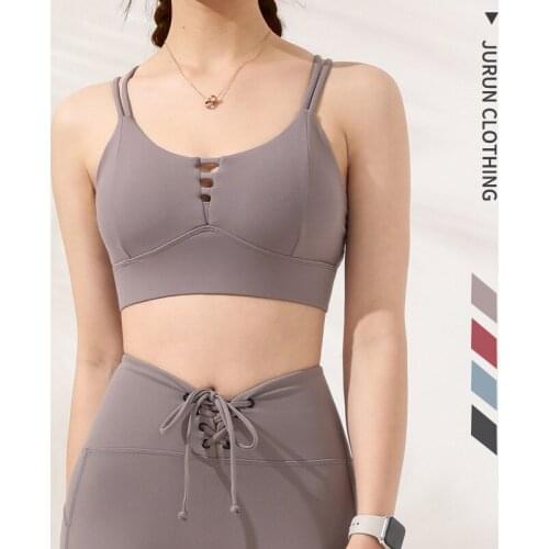 Sexy Hollow Sports Bra Wireless Beauty Cross Straps Brassiere Sport Top Fitness Women Underwear Gym Yoga Tops Training Lingerie