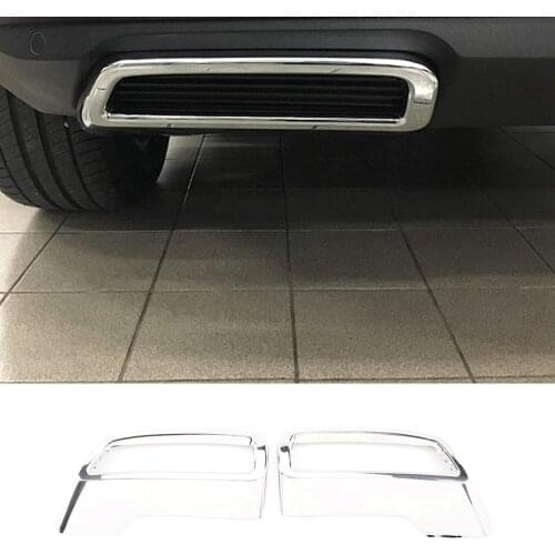 For 2017-2021 Peugeot 3008 5008 4008 car exhaust pipe cover rear exhaust muffler pipe tail throat frame ABS auto parts