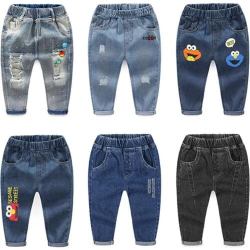 New 2020 Kids Fashion Solid Jeans Trousers Pants Boys Denim Pants Baby Boys Jeans Autumn Winter Jeans Long Pants Clothing