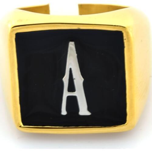 FANSSTEEL Stainless steel jewelry CUSTOM MADE Single one LETTER INITIALS NAME Alphabet Number RING Personalized Customized gift