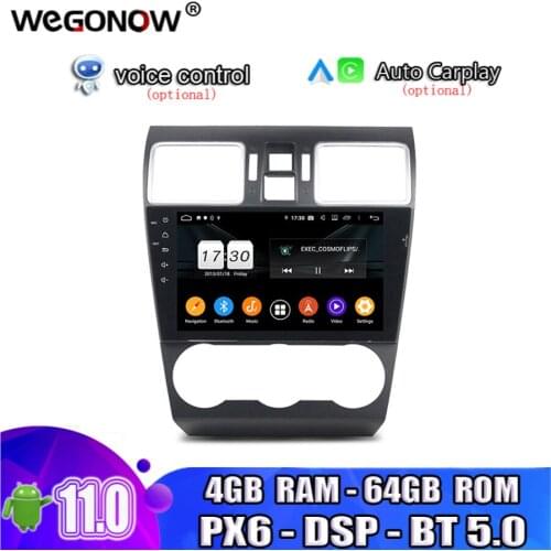 IPS HD DSP Android10 4GB RAM 64GB ROM 8 Core Car DVD Player GPS Map RDS Radio wifi Bluetooth 5.0 For Subaru WRX 2016 2017