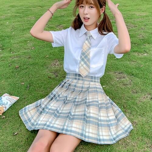 Checkered Skirt Summer Women Skirts Campus Girls Young Lovely Harajuku High Waisted Skirt Lady Miniskirts Plus Size Plaid Skirt