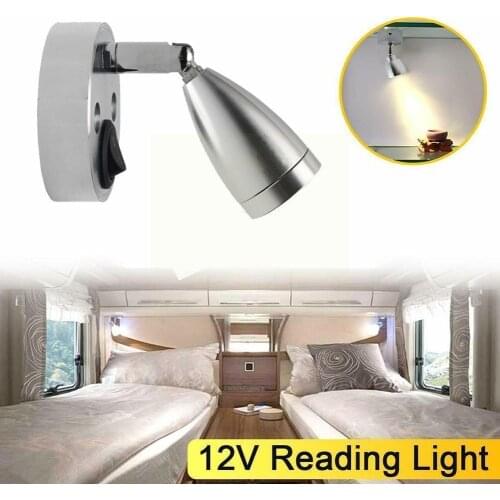 Reading Lamp With USB Interface Switch RV Boat Light Spotlight Mounted Bedside LED Lighting Motorhome Wall Camper Tra E2H5
