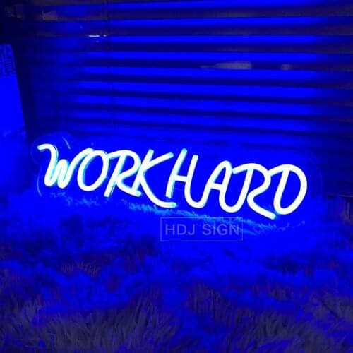 Work Hard Custom Neon Sign Suitable For Home Bar Bedroom Office Wall Decor LED Light Creative Gift