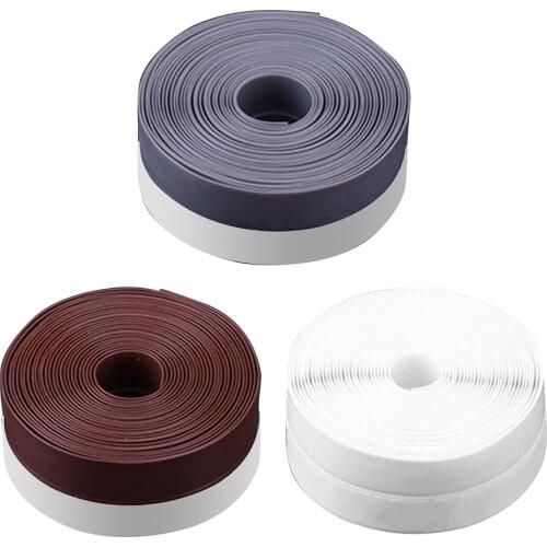 Door Bottom Self Sealing Strip Tape Weather Window Rubber Weatherstrip Windproof Dust Self Adhesive Door Windshield Sealing Tape
