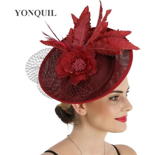 Bride Formal Wedding Headpiece Flower Fascinator Hat Mesh Veils Headwear For Women Marriage Party Headpiece Headband Leaf Decor