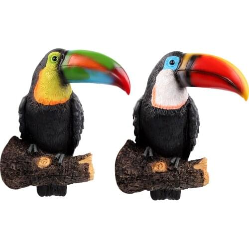 Toucan Model Home Decor Bookcase Hanging Crafts Kids Toys for Boys Girls