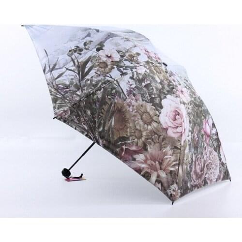 Creative Portable Sun Umbrella Rain and Sun Dual-purpose Folding Umbrella Ladies Anti-ultraviolet Umbrella Windproof Umbrella