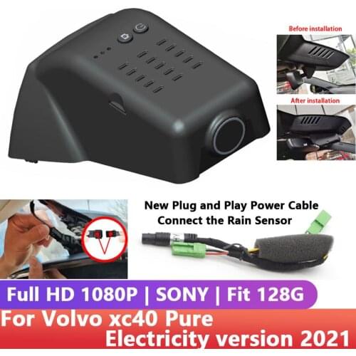 New Plug and play Car DVR Video Recorder Dash Cam Camera Full hd 1080P high quality For Volvo xc40 Pure Electricity version 2021
