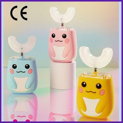 360 Degrees Kids Tooth Brush Children Automatic Sonic Electric Toothbrush U Shape Sterilization Drying USB Adult toothbrush