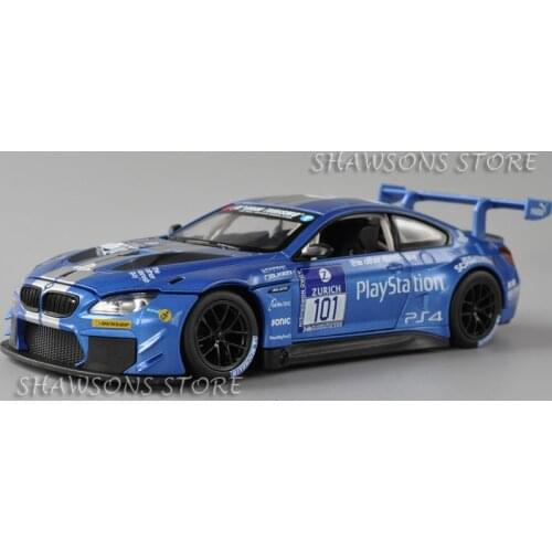 1:24 Free Wheeling High Light Sport Racing Car Model Toy Diecast Metal Alloy M6 GT3 Miniature Replica