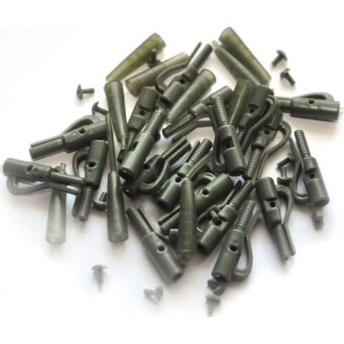 10pcs Fishing Terminal Anti Tangle Sleeves Safety Lead Clip Fixed Line Tubes Carp Fishing Accessories Tackle Equipment Tools