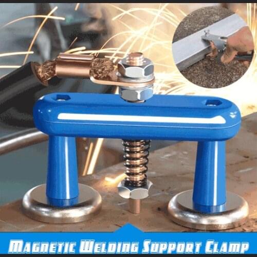 2021 Double Head Magnetic Welding Support Clamp Stability Strongly Fixed Grounding Head With Iron Absorption Stone Dropshipping