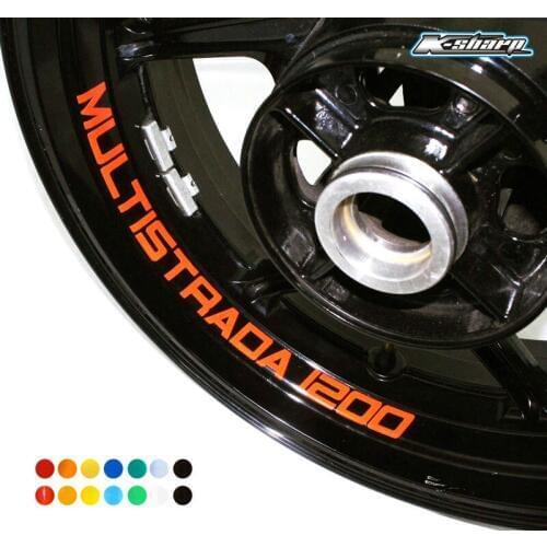 8 X CUSTOM INNER RIM DECALS WHEEL Reflective STICKERS STRIPES FIT DUCATI MONSTER 1200