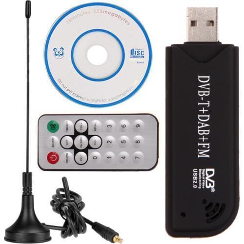 ALLOYSEED High Quality USB2.0 Digital DVB-T SDR+DAB+FM TV Tuner Receiver SDR TV Stick RTL2832U+ FC0012