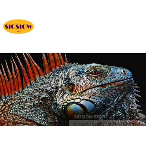 DIY 5d Daimond Painting Lizard Square Resin Diamond Mosaic Rhinestone Cross-Stitch Embroidery Reptile Animal Boy Room Bar Decor