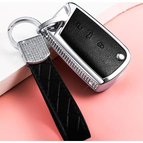 Diamond Car Key Cover Case Shell Fob For Volkswagen VW Golf 7 mk7 Skoda Octavia A7 For SEAT Leon Ibiza 3 Car-Styling Accessories