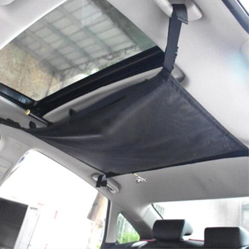 2021 Car Fishing Rod Holder Ceiling Storage Mesh Car Roof Fishing Rod Rack Car Mesh Fishing Debris Storage Rack Fish Accessories