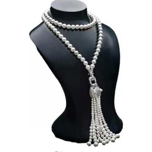 Free shipping HOT SELL 7-8 mm Freshwater Leopard Head NATURAL PEARL NECKLACE