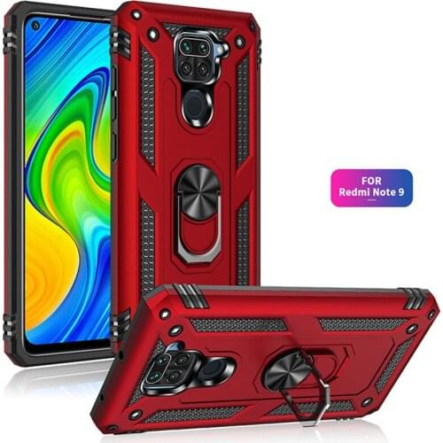 For Xiaomi Redmi Note 9 Case Magnet Car Ring Stand Holder Cover for Xiomi Redmi Note 9 Note9 6.53" Shockproof Coque Funda Capa