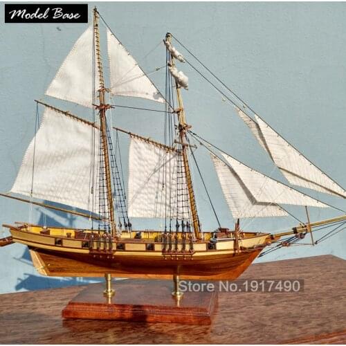 Wooden Ship Models Kits Educational Toy Model Boats Wooden 3d Laser Cut Model-Ship-Assembly Diy Train Hobby Scale 1:96 Harvey