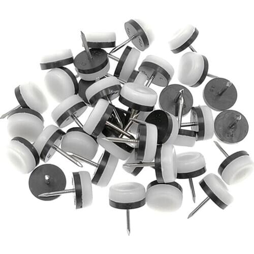 40Pcs Thickened Furniture Glide,Nail-On Nylon Slider Pad Floor Protector for Wooden Leg Feet Of Chair Table Sofa(18Mm or 0.7Inch