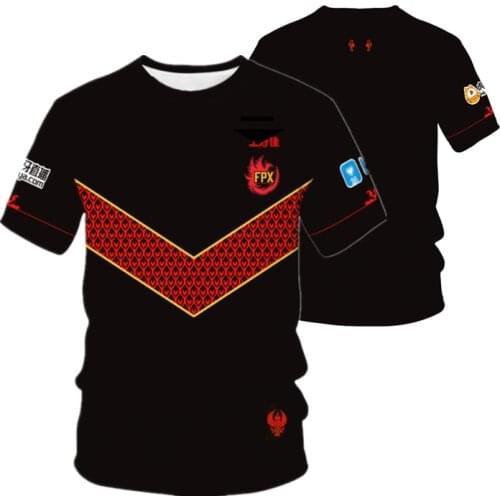 LoL LPL Team Uniform FPX IG RNG UZI 2021 Worlds Jerseys Customized Name Fans T Shirt Men Women Tshirts SKT Tees Shirt HUYA 6XL