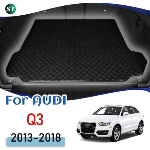 For Audi Q3 2013-2018 Leather Car Trunk Mat Trunk Boot Mat Liner Pad Cargo pad Carpet Tail Cargo Liner Sline 2014 2015 2016 2017