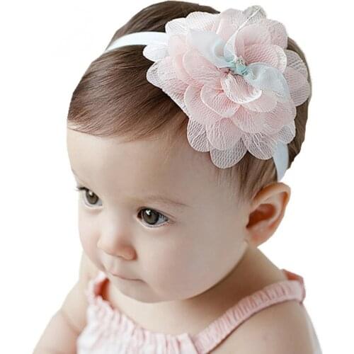 Baby Lace Headwear Newborn Kid Infant Accessories Elegant Cute Party Girls Lace Hair Band Princess Flower Headband