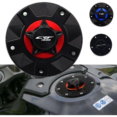 For Honda CRF1000 2016-2020 crf1000 With LOGO Motorcycle Gas Fuel Tank Cap Cover CNC Aluminum Quick Release Lockless Accessories