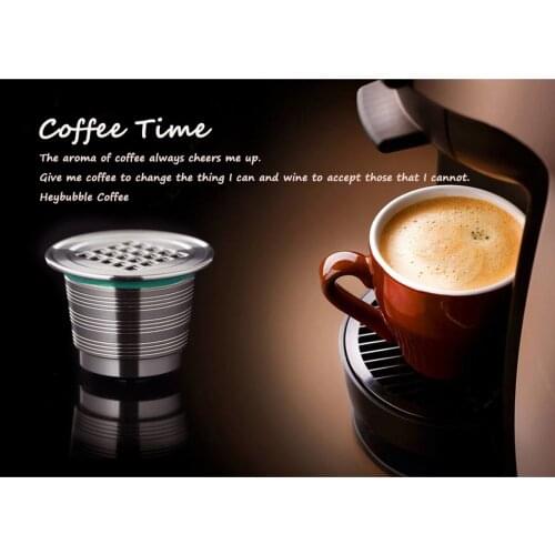 Reusable Coffee Capsules 304 Stainless Steel K Cup Coffee Brewers Replacement for Nespresso Espresso Machines