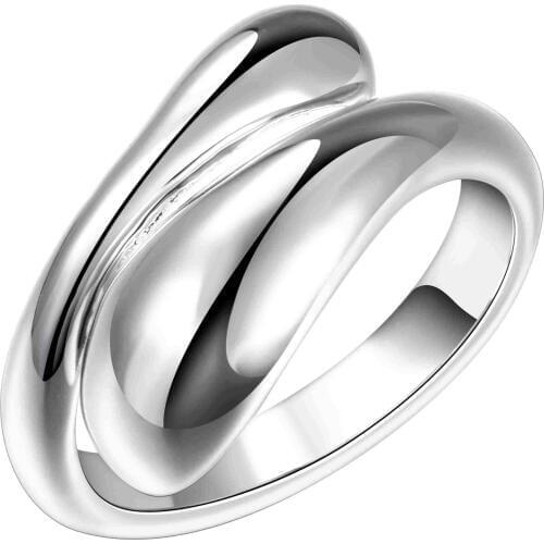 Fashion jewelry silver rings raindrop/waterdrop ring for women/men Drop Shopping Brincos 925 stamp aneis bijouterie
