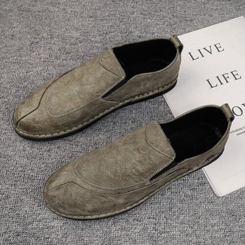 Sapatos Casual Shoes For Men Casual Mens Shoe Leather Man Black Sneakers Suede Genuine Loafers Sapato De Couro Masculino