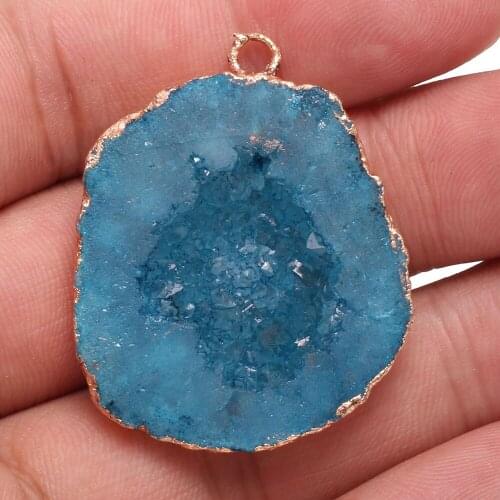 Natural Stone Necklace Pendants Irregular Stone Pendants for Jewelry Making DIY Necklace Size 30-45mm