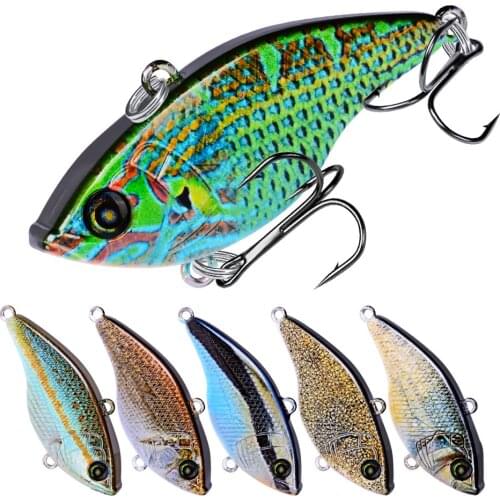 Fishing bait 1pcs 14G/5.4cm VIB Hard Fishing Lure Rattlin Sinking Vibra Rattlin Hooktion Lures Crank Baits With Treble Hook