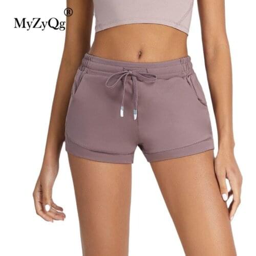 Women Fitness Running Shorts Sexy Sports Yoga Workout Fake Two-piece Hot Pants Quick Dry Breathable Gym Clothes